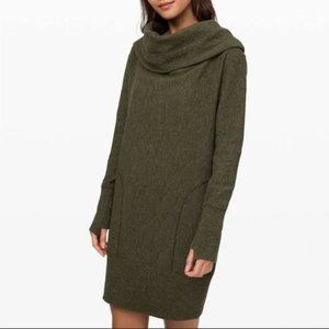 Lululemon Along the Way Dress - Heathered Dark Olive - Size L